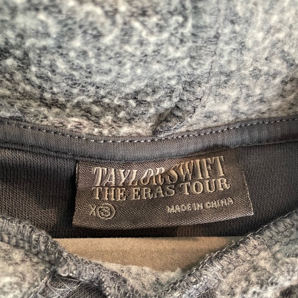 Taylor Swift Eras Tour XS Washed Blue Hoodie Authentic New - Picture 5 of 7